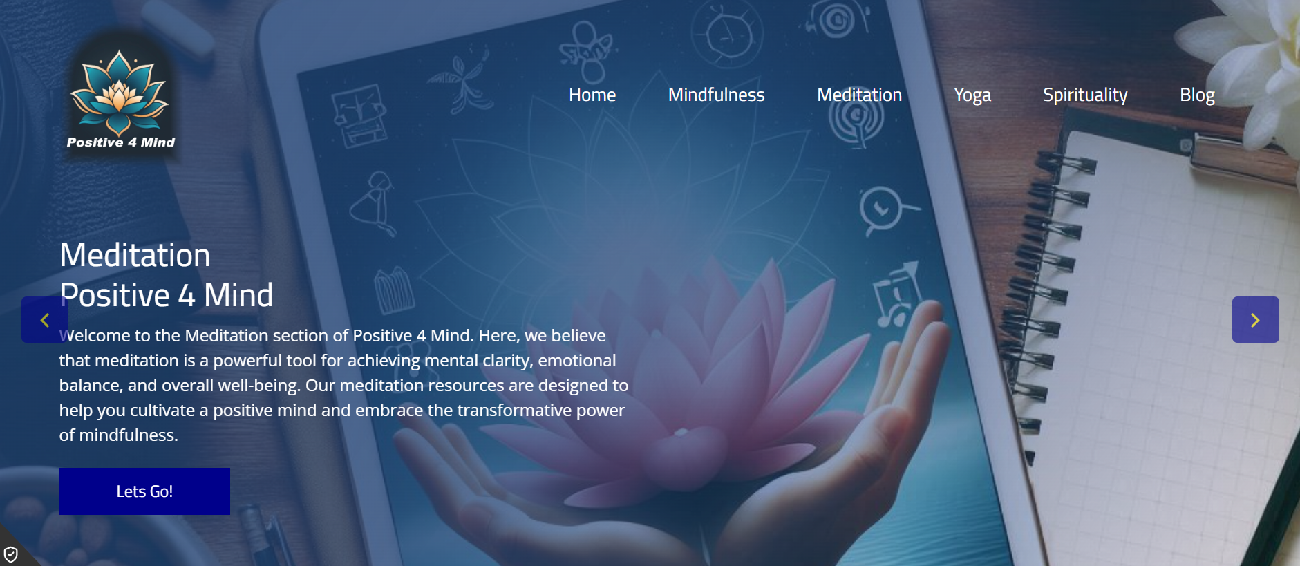 Responsive website design for Positive 4 Mind in Manchester